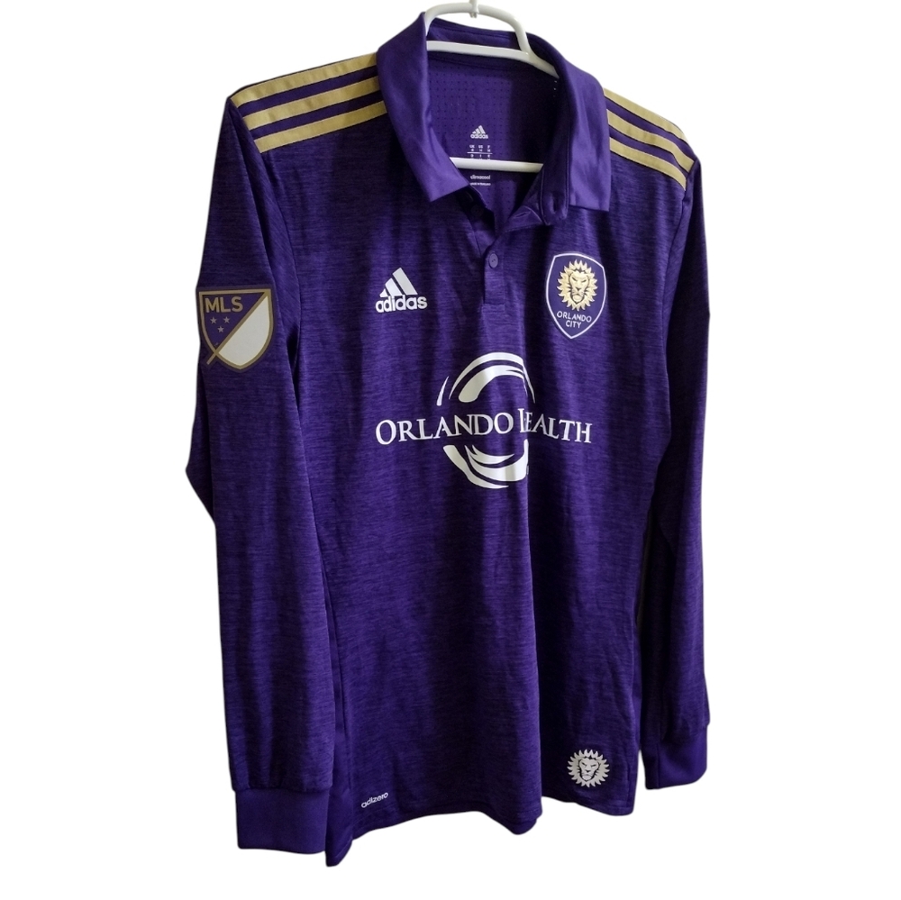 Adidas Purple Soccer Jersey with Gold Accents